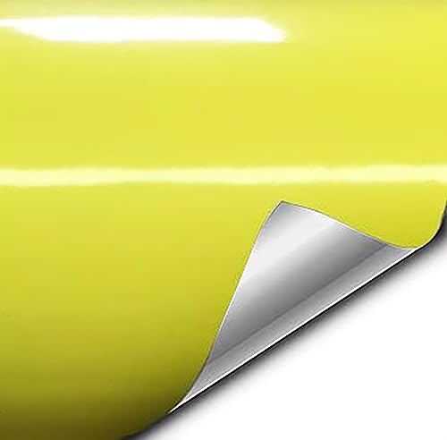 VViViD Daytona Yellow Gloss Air-Release Adhesive Vinyl Pinstripe Tape Roll (½ Inch x 20ft) - size: ½” x 20ft