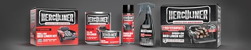 Herculiner Aerosol Spray Truck Bed Liner, 15 Ounce Spray Can, Black, Textured, Suitable For All Truck Beds, 6-7 sq ft Coverage
