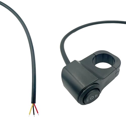 2PCS Motorcycle Handlebar Switch 12V ON-Off-ON Light Toggle Switches Waterproof Aluminum Alloy ATV Compatible with Motorcycle ATV UTV Scooters 7/8" Handlebars (22mm) - size: ON-Off-ON
