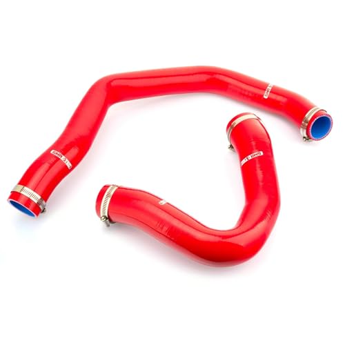 Radiator Coolant Silicone Hose Kit Upper and Lower 2Pcs, Fit for Dodge Ram 2500 3500 1994-1998 5.9L Diesel Engine (Red) - color: Red