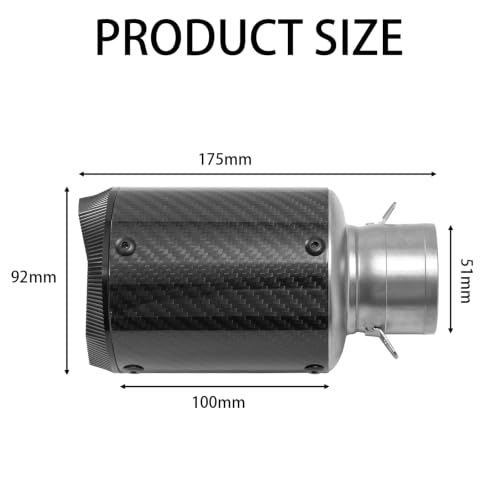 Slip-On Exhaust Muffler Kit for Kawasaki Ninja 400 Z400 2018-2023