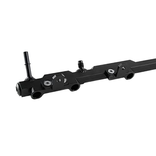 ALLOYWORKS Billet Aluminum Fuel Rail Fit Fit 1997-2001 Jeep Cherokee XJ Wrangler, Black