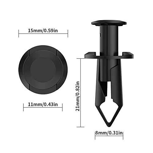 100pcs 8mm Push Retainer Clips for ATV Fender Honda Polaris Kawasaki - size: One Size