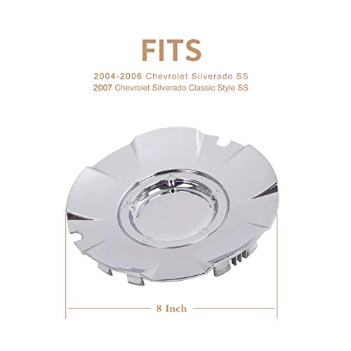 TINWID 1919 Chromed Wheel Hub Center Caps Chevy Silverado SS Super Sport