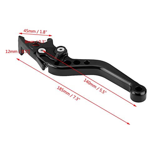 CHICIRIS Motorcycle Levers, 1 Pair CNC Aluminum Alloy Motorcycle Scooter Modification Double Disc Brake Lever (Black) - color: Black