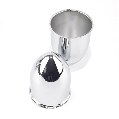 2Pcs 3.15" OD 4.5" H Pointed Top Trailer Wheel Center Caps for Rim - color: Chrome, size: 3.15" OD 4.5" H