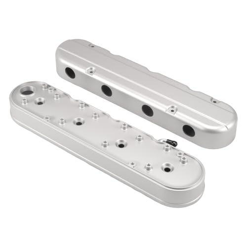 Cast Aluminum Valve Covers with Coil Mounts - color: Sliver, size: GM LS 293 325 376