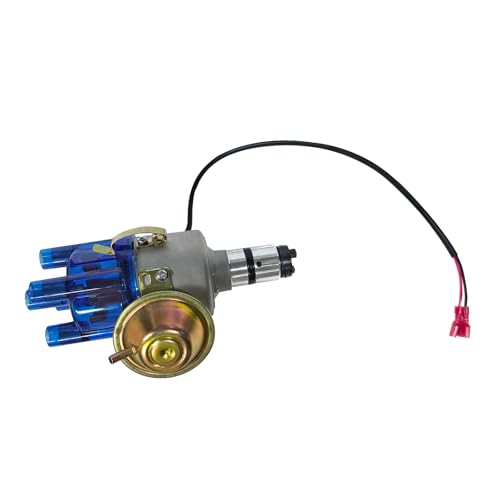 034 Vacuum Advance Electronic Distributor Compatible with VW Bug Beetle Campmobile Fastback Karmann Ghia Squareback Transporter 1954-1979, Replaces 0231170034 0231170034EL Blue - color: 1# Blue 034 0231170034