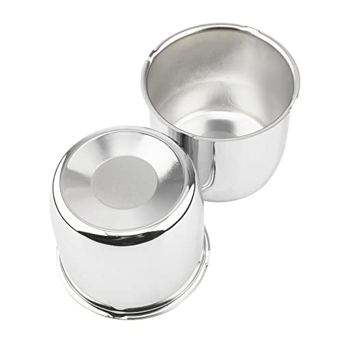 2Pcs 4.25" OD 4.11" H Push Through Trailer Wheel Center Cap for Rim - color: Chrome, size: 4.25" OD 3.66" H