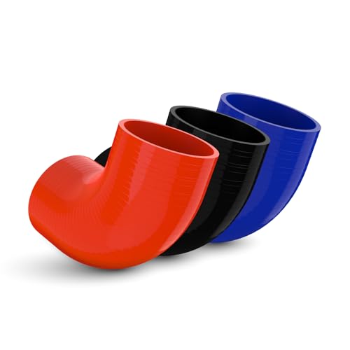 Endure 90 Degree Silicone Elbow Intake Hose 4-Ply, 3.5"(89mm) - Black - color: Black, size: ID - 3.5Inch(89mm)