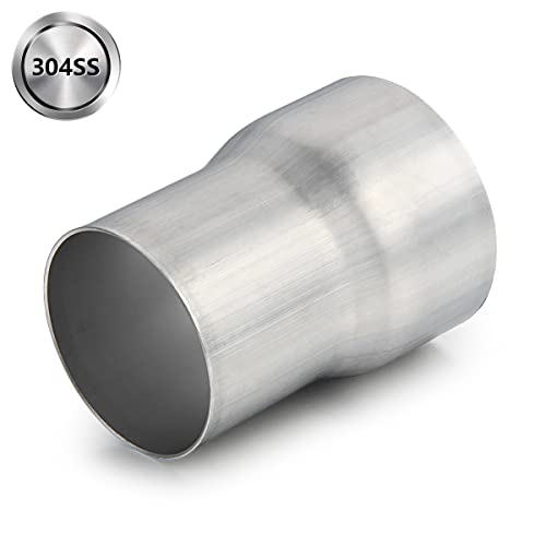 Exhaust Adapter Connector 2.5" ID to 3" ID, A-KARCK Exhaust Pipe Reducer 4" Overall Length 304 Stainless Steel - size: 2.5" ID to 3" ID