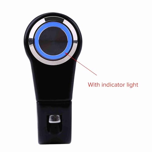12v 7/8" 22mm Motorcycle Handlebar Switch,Weatherproof Aluminum Alloy Motorcycle Handlebar Mount Switch for ATV Mini Bike Dirt Bike - size: ON/OFF Button with Blue Light