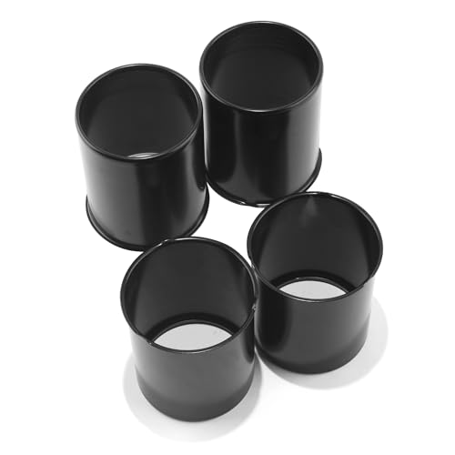 4Pcs 3.27" OD 3.94" H Open Style Trailer Wheel Center Caps for Rim - color: Matt Black, size: 3.27" OD 3.94" H