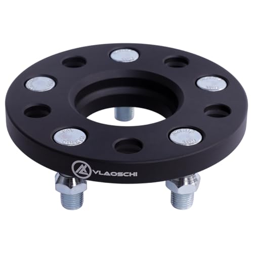Black Forged 5x110 Hubcentric Wheel Spacers 15mm with 12x1.5 Studs Compatible with Jeep Ch-Evy 5 Lug for 2015-2022 Renegade Cherokee KL | 2017-2022 Compass MP | Dart Malibu HHR - Pack of 4 - size: 15MM-Pack of 4