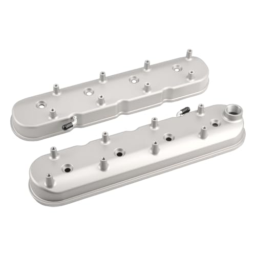 Cast Aluminum Valve Covers with Coil Mounts - color: Sliver, size: GM LS1-LS6