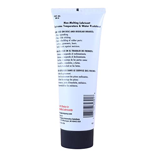 AGS Automotive Solutions SIL-Glyde Brake Lubricant – 8 oz Tube, Heat Resistant, Rust & Corrosion Protection, Moisture-Proof Brake Grease (Pack of 2) - size: 8oz (Pack of 2)