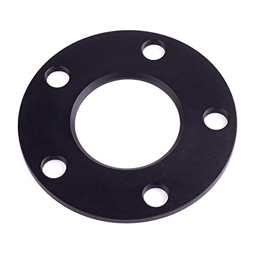Black 5x100 Hubcentric Wheel Spacers (No Lip, 56.1mm Bore) 1/4 Inch (6mm) Compatible with Subaru 5 Lug for 1995-2022 Impreza |2005-2014 Outback | 2013-2022 BRZ |1998-2022 Forester - Pack of 2 - size: 6mm-Pack of 2