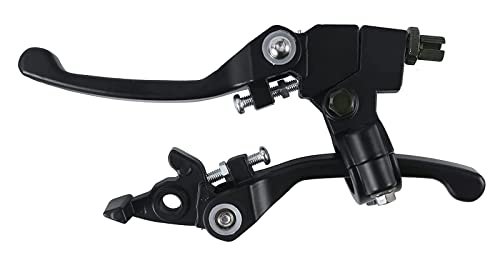 Universal 22mm (7/8 inch) Black Chrome Aluminum Clutch Brake Lever Handlebar Compatible with 140cc 125cc 110cc TTR Xmotos Apollo 125 Dirt Bike Motorcycle