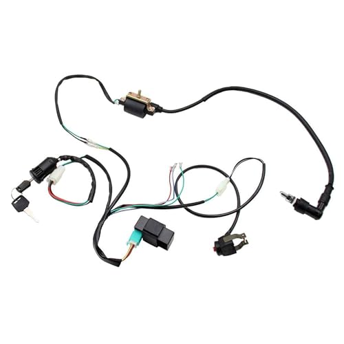 PRO BAT 6Pcs Lifan Kick Start Engine Wiring Harness Loom Kit - style: white