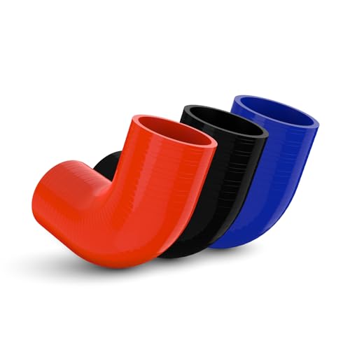 Endure 90 Degree Silicone Elbow Intake Hose 4-Ply, 2.5"(63mm) - Black - color: Black, size: ID - 2.5Inch(63mm)