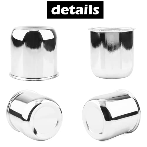 4Pcs 2.88" OD 3.11" H Push Through Trailer Wheel Center Cap for Rim - color: Chrome, size: 2.88" Hub 2.91" H