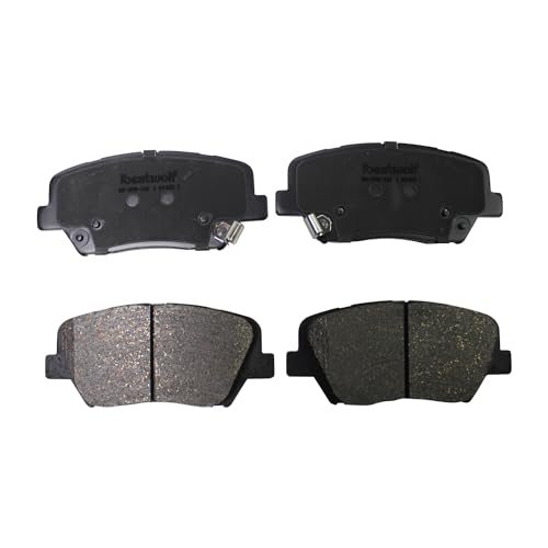 Front and Rear Ceramic Brake Pads for 2010-2012 Hyundai Santa Fe for 2011-2014 Kia Sorento, Disc Brake Pad Replacement P-1432 P-1284