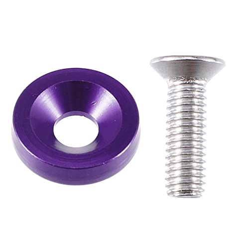 X AUTOHAUX Engine Water Tank Radiator Bracket Radiator Stay Mount Bracket and Washer Kit for Honda Civic 1996-2000 Aluminum Alloy Purple 1 Set - color: Purple