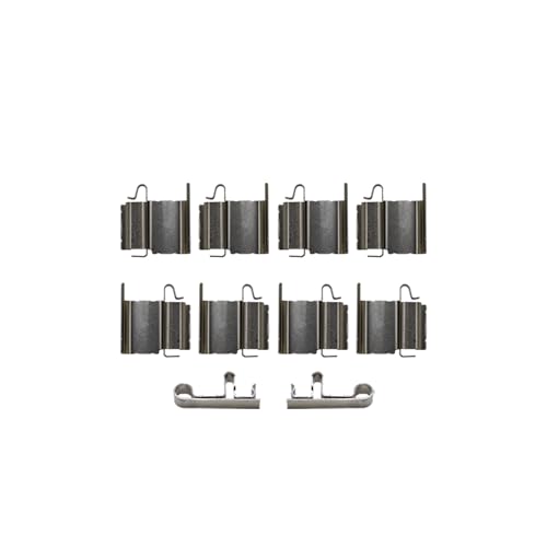 Detroit Axle - Front Ceramic Brake Pads w/Hardware + Brake Cleaner Fluid - size: 4P1201968/Kit
