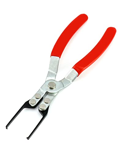 QWORK Relay Puller Plier, 9-1/16" Long 3-3/4" Maximum Opening Auto Metal Relay and Fuse Remover Tool