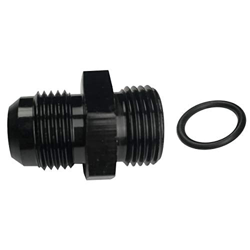 8AN Male Flare to 8AN Male Fuel Pump Rail Fitting Aluminum Hose Adapter with AN8 O-ring Boss ORB - size: 8AN to 8AN orb
