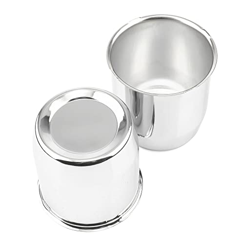 2Pcs 3.27" OD 3.54" H Push Through Trailer Wheel Center Cap for Rim - color: Chrome, size: 3.27" OD 3.54" H