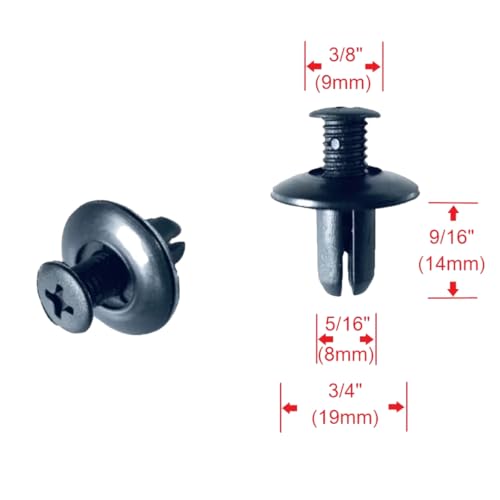 160PCS Car Clips & Plastic Rivets - 8 Popular Sizes, Fits Bumpers, Fenders & Most Car Models, Ideal for Body Fixing & Replacement with 1 Rivet Remover - style: Car Push Retainer Clips & Auto Fasteners