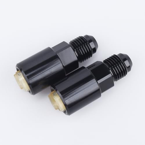 AC PERFORMANCE -8 AN Male to 3/8" SAE Quick Disconnect Female Push on EFI Fuel Rail Fitting Adapter Aluminum Black, Pack of 2 - color: Black, size: 8AN to 3/8 - 2PCS