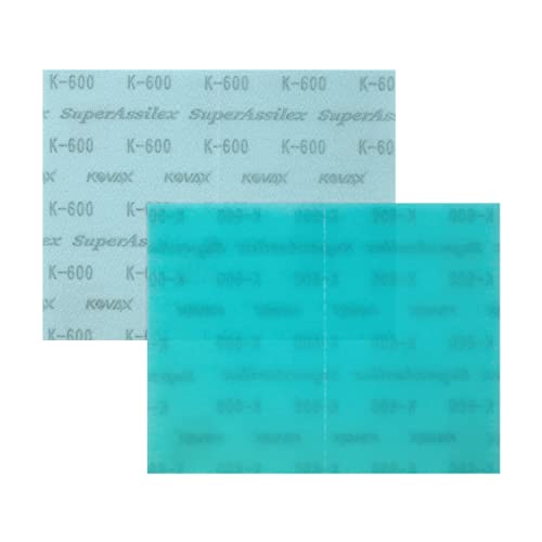 Super Assilex Flexible Sanding Sheets Job-PAK, Sky K-600, U191-1508, 4 Sheets + 1 M Hand Pad for Half Sheets - color: K-600 Sky, size: w/ Half-sheet M Pad