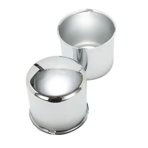 2Pcs 4.25" OD 4.29" H Domed Style Trailer Wheel Center Caps for Rim - color: Chrome, size: 4.25" OD 4.29" H