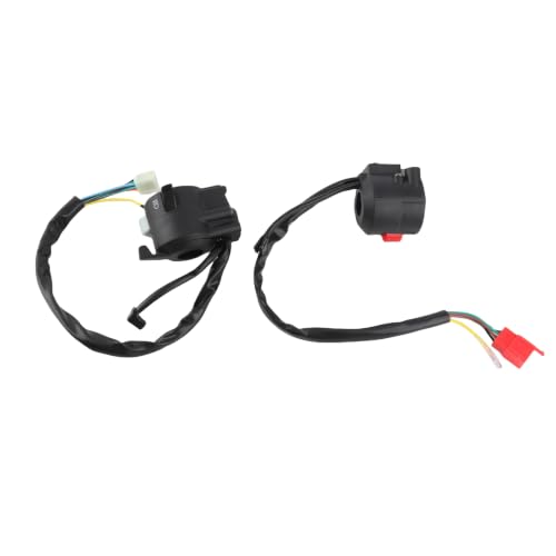 Acouto Motorcycle Handlebar Control Switch 7/8" Left & Right Side Handlebar Horn Turn Light Control Headlight On/Off Engine Stop Electric Start Switch 1 Pair