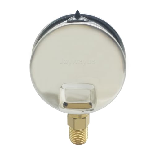 Joywayus Pressure Gauge 0-300 PSI Brass 1/4" NPT Male Thread Lower Mount, Glycerin Filled, Stainless Steel Case, Multiple Function - size: 0-300PSI--1/4", style: Glycerin Filled