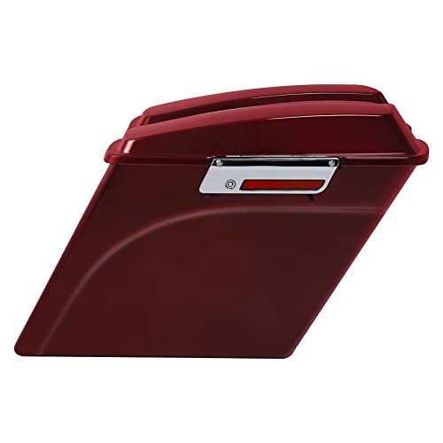 Green-L ABS 5" Stretched Saddlebag Fit for Harley Touring 1993-2013 - color: Red 2#