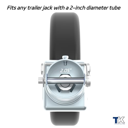 2000lbs 8" Trailer Jack Swivel Caster Replacement with Spoked Wheel - color: Silver
