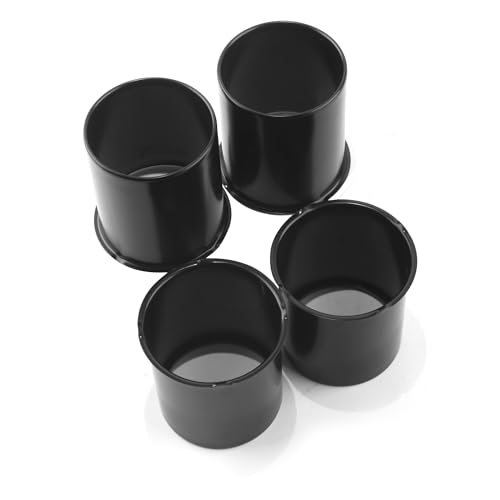 4Pcs 3.19" OD 3.52" H Open Style Trailer Wheel Center Caps for Rim - color: Matt Black, size: 3.19" OD 3.52" H