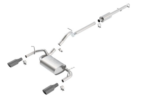 BORLA 140459BC Cat-Back Performance Exhaust System for 2012-2018 Jeep Wrangler JKU 3.6L V6 Automatic/Manual Transmission 4 Wheel Drive 4 Door.