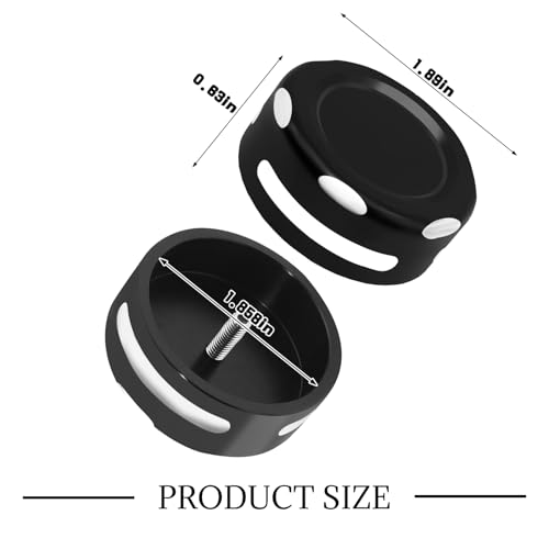 (Non-Standard Configuration of 1 Large and 2 Small) Upper Fork Stem Nut Cover for Harley Dyna Fat Bob Low Rider Wide Glide Super Glide 2006-2017