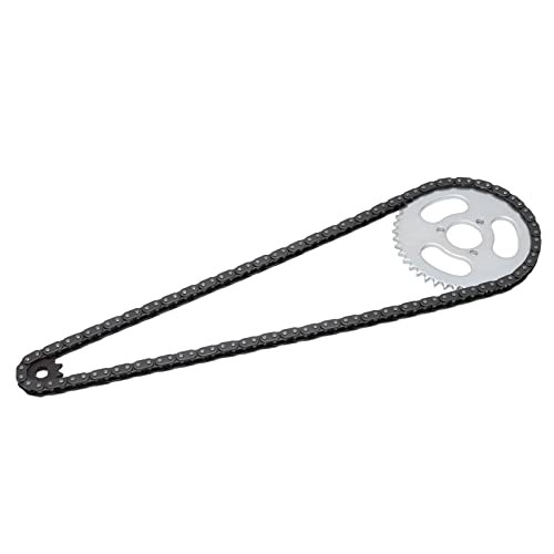 RiToEasysports T8F Front and Rear Sprocket Chain,Steel Motor Chain Sprocket Set for Modified Karts Atvs and Mini Motorcycles Electric Bicycle Modification Accessories
