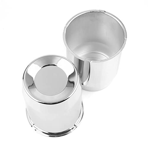 2Pcs 5.15" OD 6.42" H Push Through Trailer Wheel Center Cap for Rim - color: Chrome, size: 5.15" OD 6.42" H