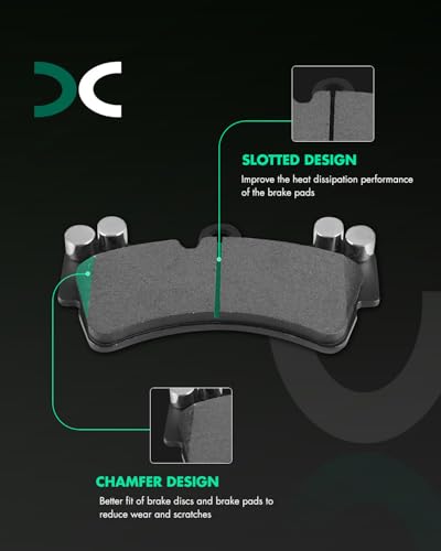 SCITOO D1014 D978 8pcs Brake Pads Kits Front Rear For Audi For Q7 2007-2015 - size: Front-D1014 & Rear-D978