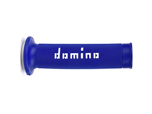 G2 by Domino Moto GP Motorcycle Grips for 7/8" (22mm) Handlebar (Pair) - color: Blue / White