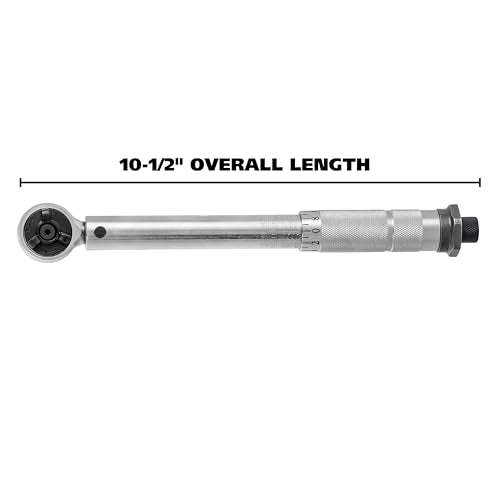 Great Neck Inch Pound Torque Wrench, 3/8 Torque Wrench Click Style, 120–960 in-lb (14–108 Nm), Chrome Plated to Resist Rust, Covers Most Common Jobs - size: 3/8 Dr. 120-960 In/Lbs
