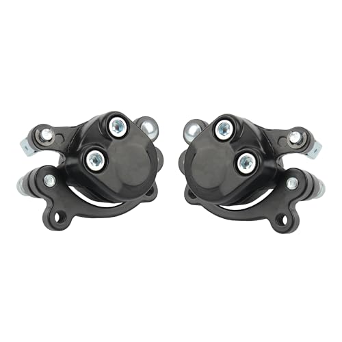 Front and Rear Disc Brake Caliper with Pads Compatible with 2 Stroke 47cc 49cc Pocket Bike Mini Dirt Bike Scooter ATV MBX10 MBX11 MBX-10 MBX-11 80cc MM-B80 - color: Front and Rear Disc Brake Caliper with Pads