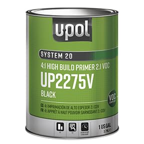 U-POL Products 2275V High VOC National Rule High Build Primer, 1 gal Tin, Black, 4:1 Mixing
