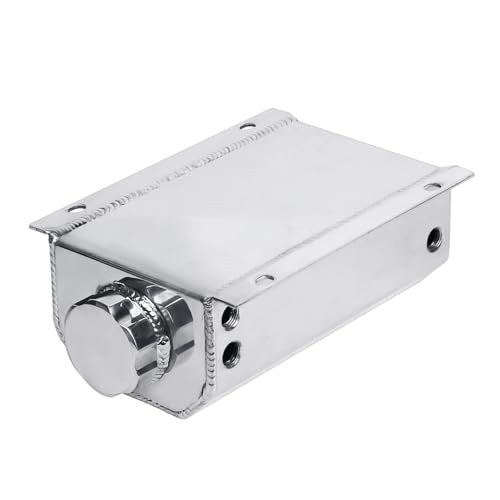 LokoCar Radiator Coolant Overflow Recover Tank 2L Universal Aluminum Silver - color: Silver, size: 2 Litres